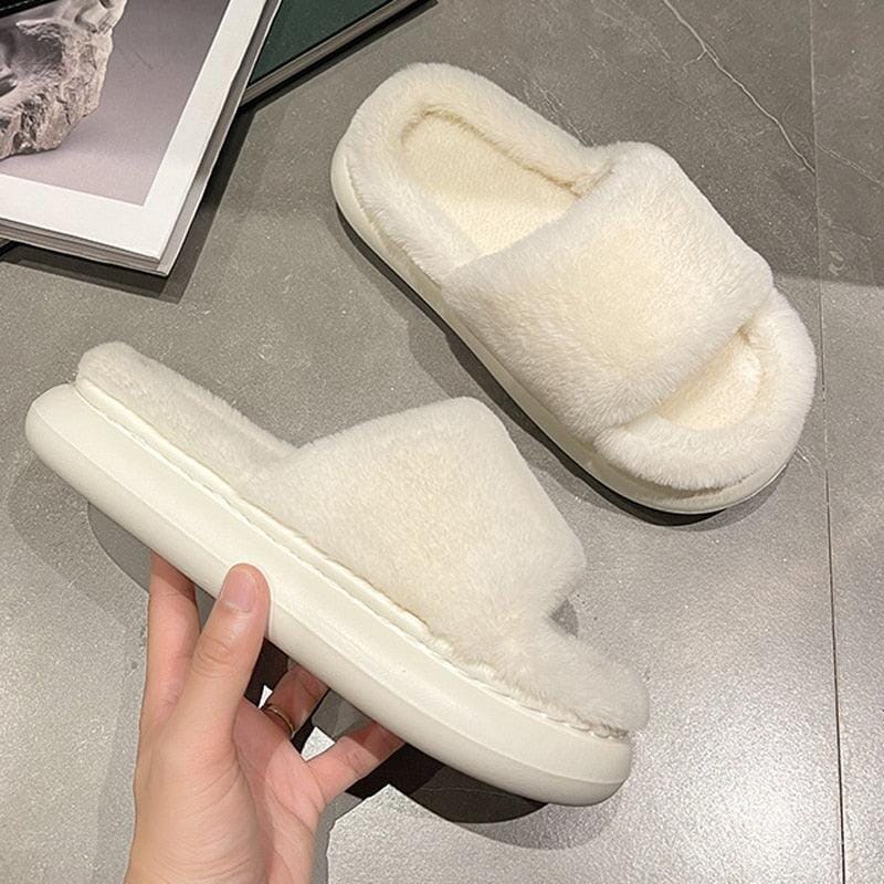 Woolies™ - Tjocka Varmfodrade Cloud Tofflor med Tjock Sula