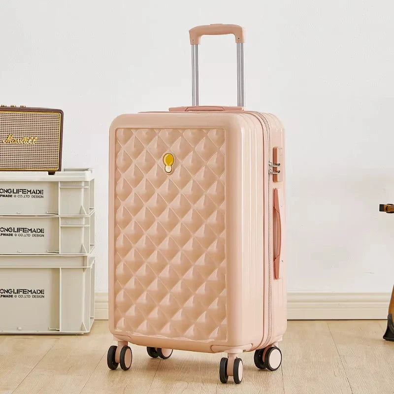 Resväska i ABS+PC, tystgående hjul och kombinationslås